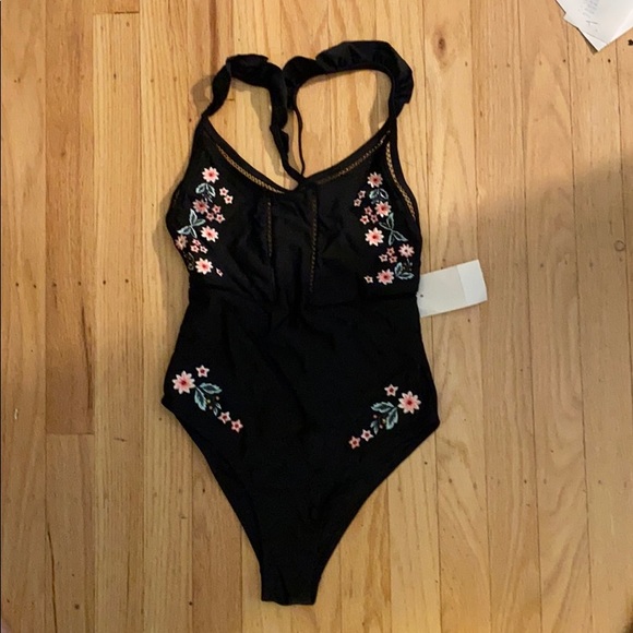 TopShop Embroidered One Piece - Picture 2 of 3